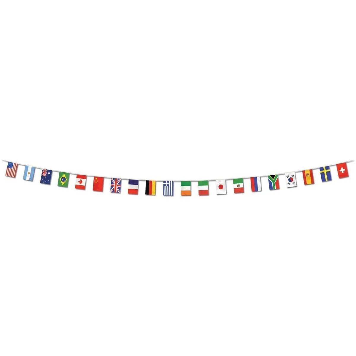 Plastic Garland country Flags