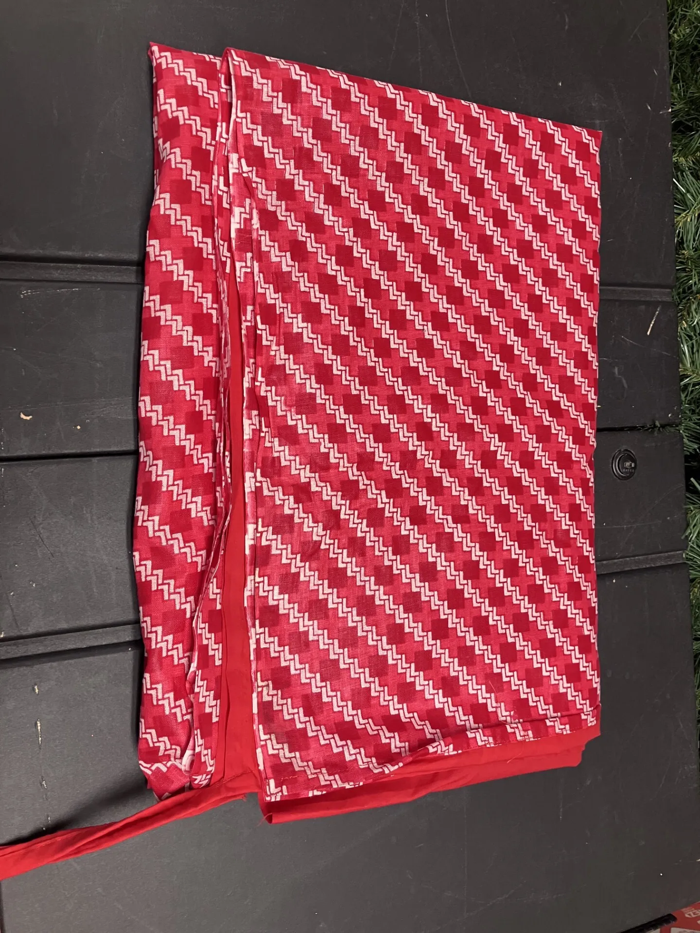 Red and White Pattern Apron