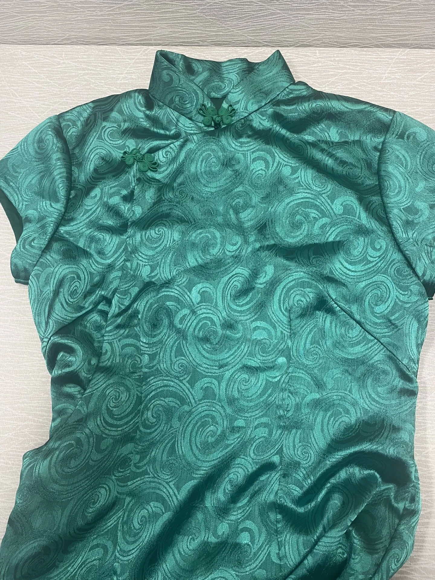 Traditional Green Cheongsam Dress 