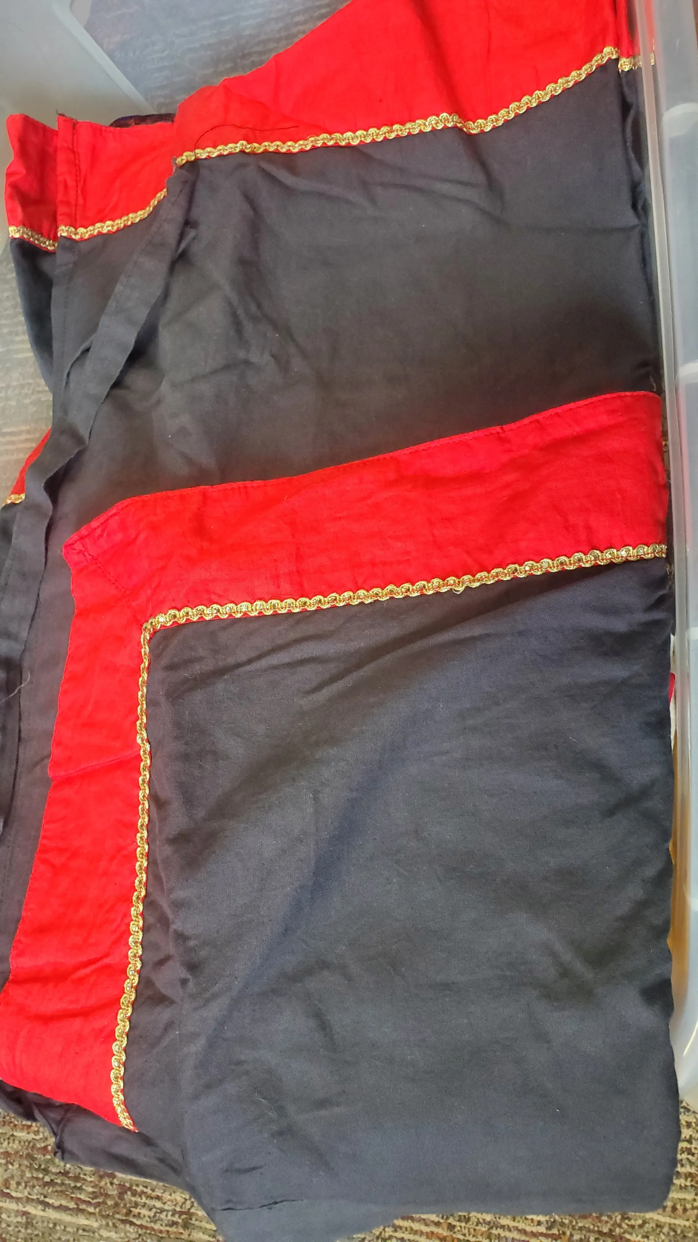 Red & Black Wrap Skirt