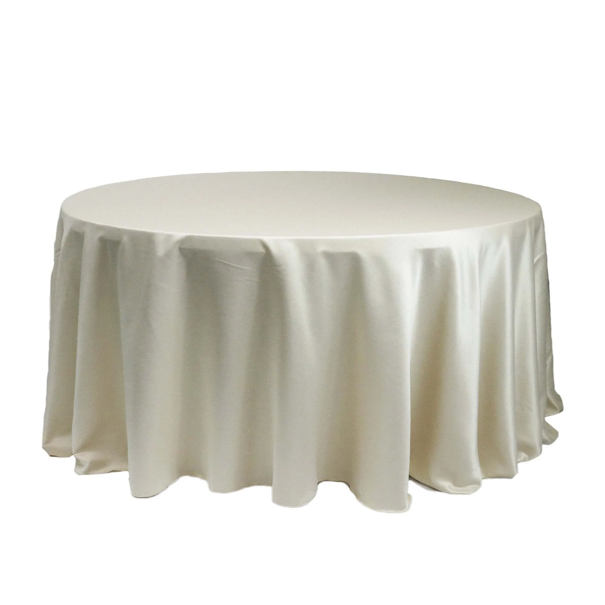 Tablecloth - Ivory Satin Round 120 inch
