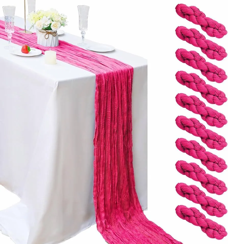 Table Runner - Pink - Cheese Cloth 
