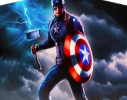Captain America Jumping Castle