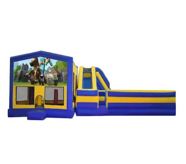 Minecraft Obstacle Mega Combo Jumping Castle