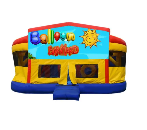 Balloon Barnyard Double Super Drop Combo Jumping Castle