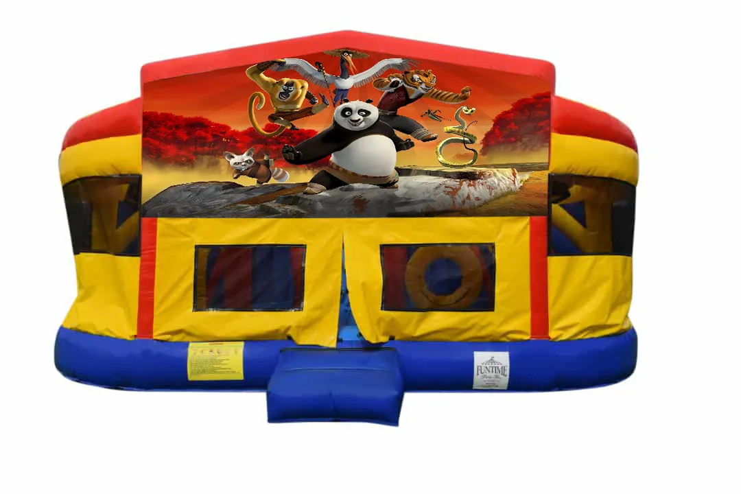 Kung Fu Panda Double Super Drop Combo Jumping Castle