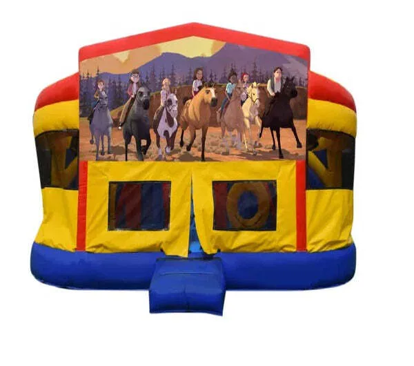 Dreamworks Spirit Double Super Drop Combo Jumping Castle