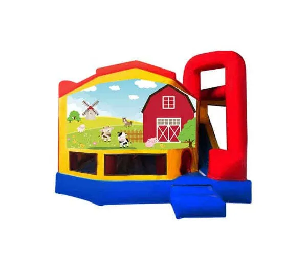 Farm Animals Medium Internal Slide Jumping Castle