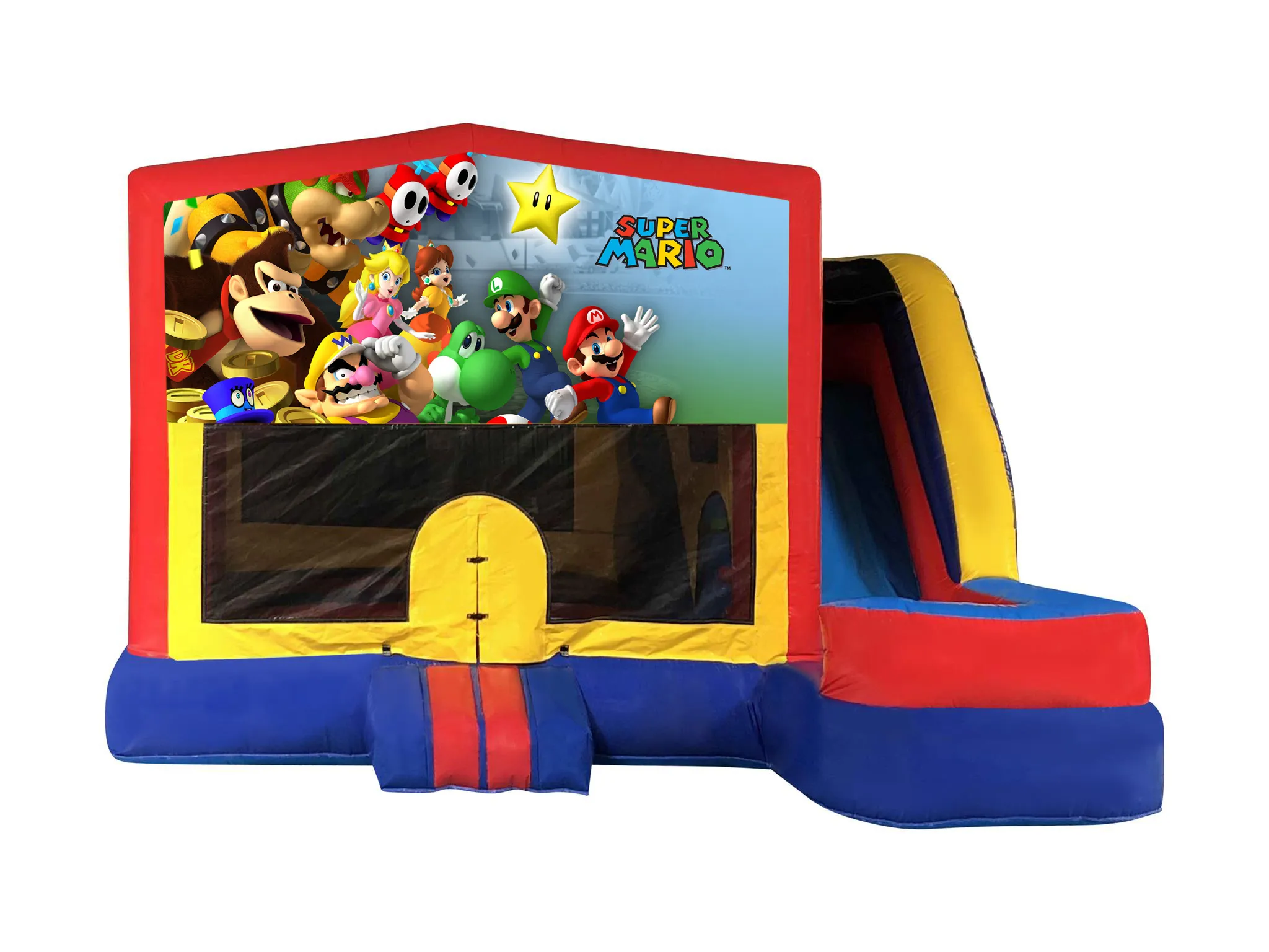Super Mario Medium External Slide Jumping Castle