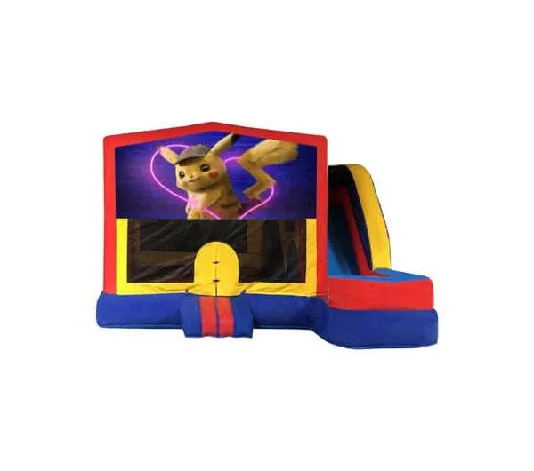 Detective Pikachu Medium External Slide Jumping Castle