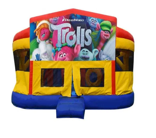 Trolls Double Super Drop Combo Jumping Castle