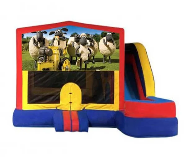 Shaun the Sheep Medium External Slide Jumping Castle