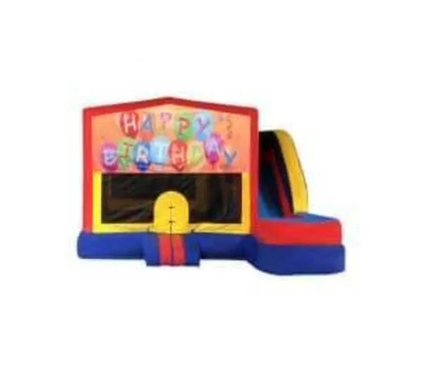 Happy Birthday Medium External Slide Jumping Castle