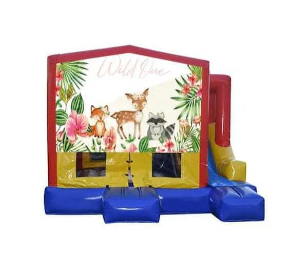 Forest - Wild One Small External Slide Jumping Castle