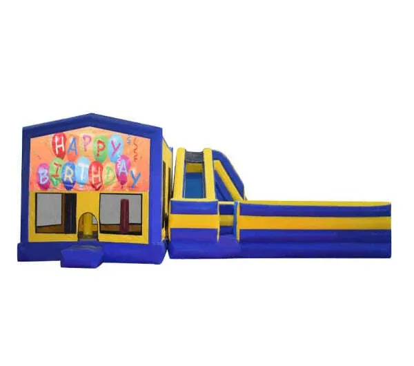 Happy Birthday Obstacle Mega Combo Jumping Castle