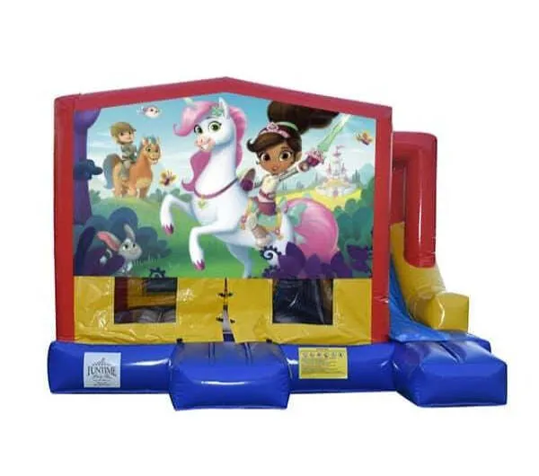 Nelia the Princess Knight Small External Slide Jumping Castle