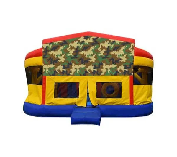 Army - Camouflage Double Super Drop Combo Jumping Castle