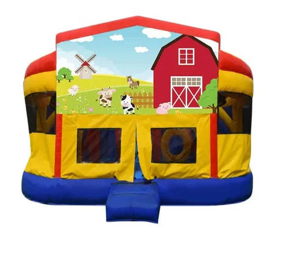 Farm Animals Double Super Drop Combo Jumping Castle