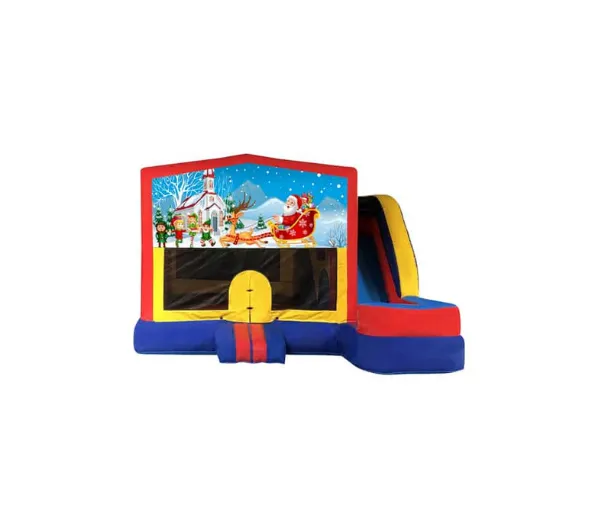 Christmas #4 Medium External Slide Jumping Castle