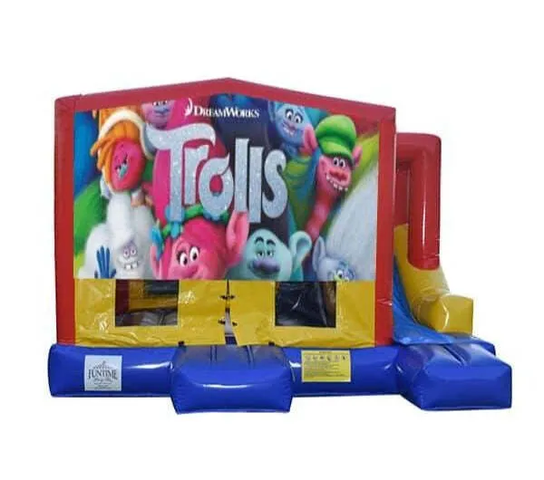 Trolls Small External Slide Jumping Castle