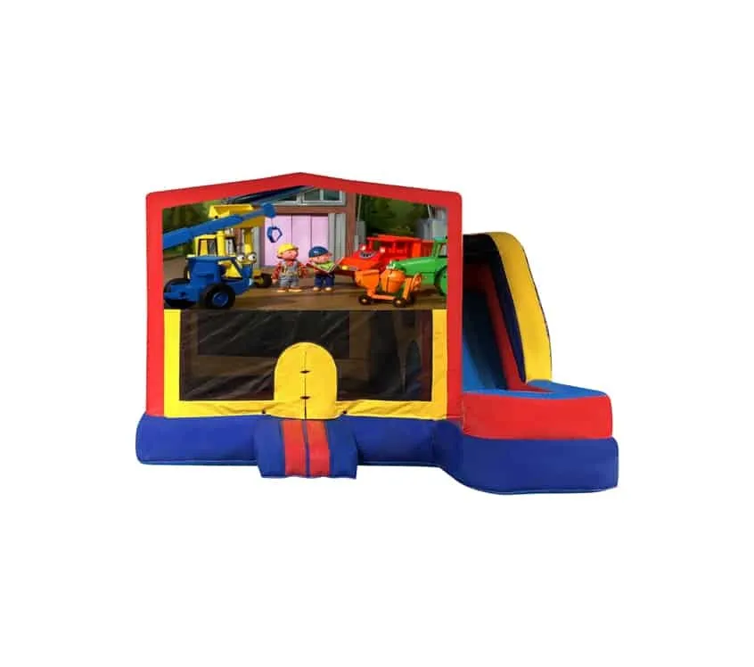 Bob The Builder Medium External Slide Jumping Castle