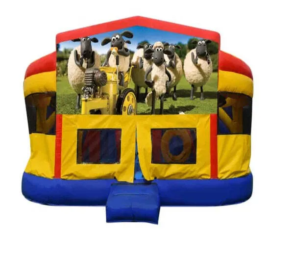 Shaun the Sheep Double Super Drop Combo Jumping Castle