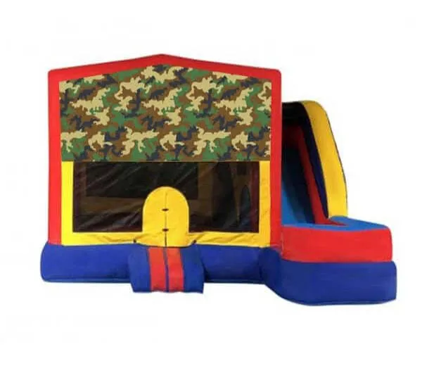 Army - Camouflage Medium External Slide Jumping Castle
