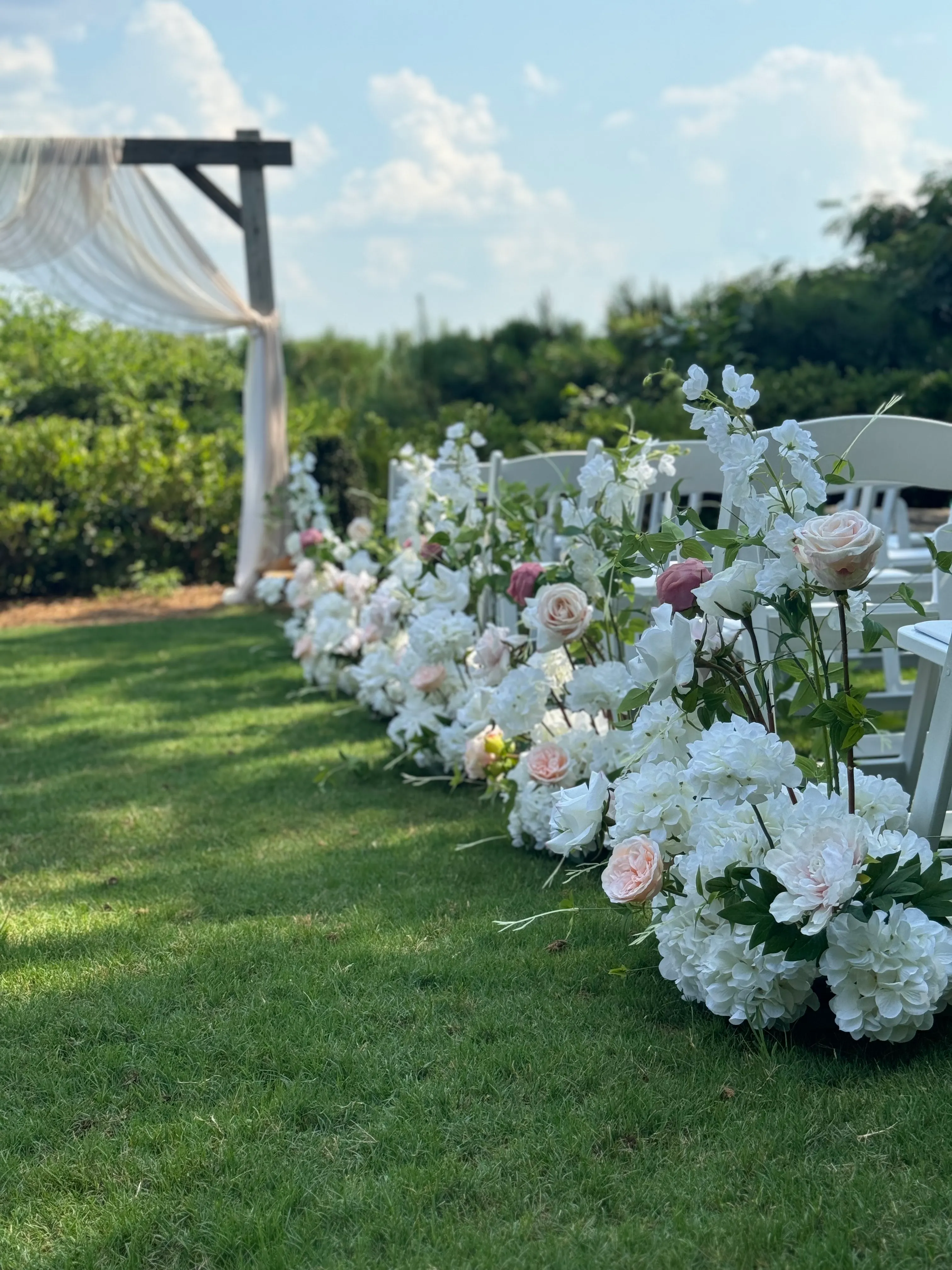 Dreamy Garden Aisle Flowers