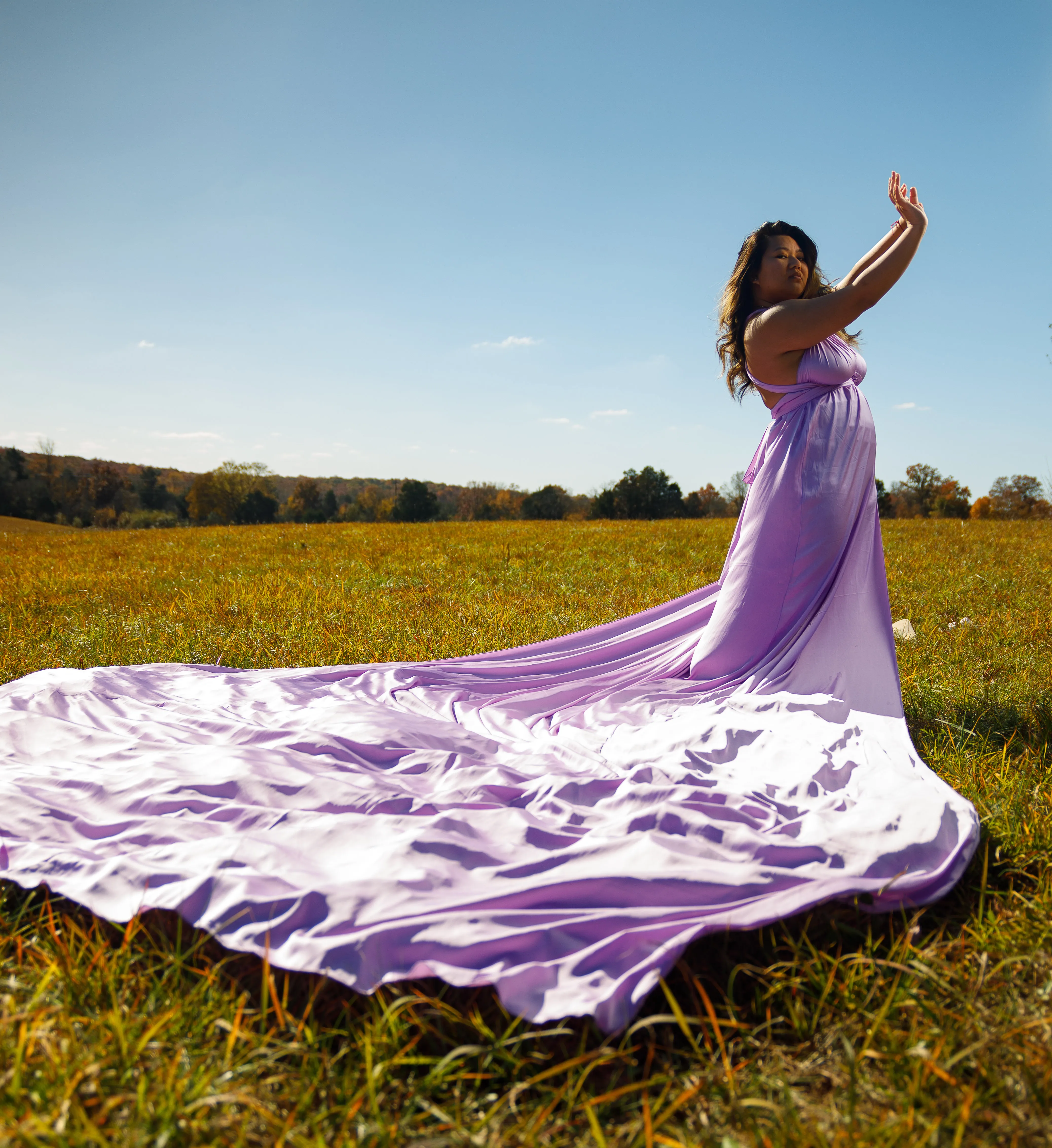PURPLE FLYING DRESS