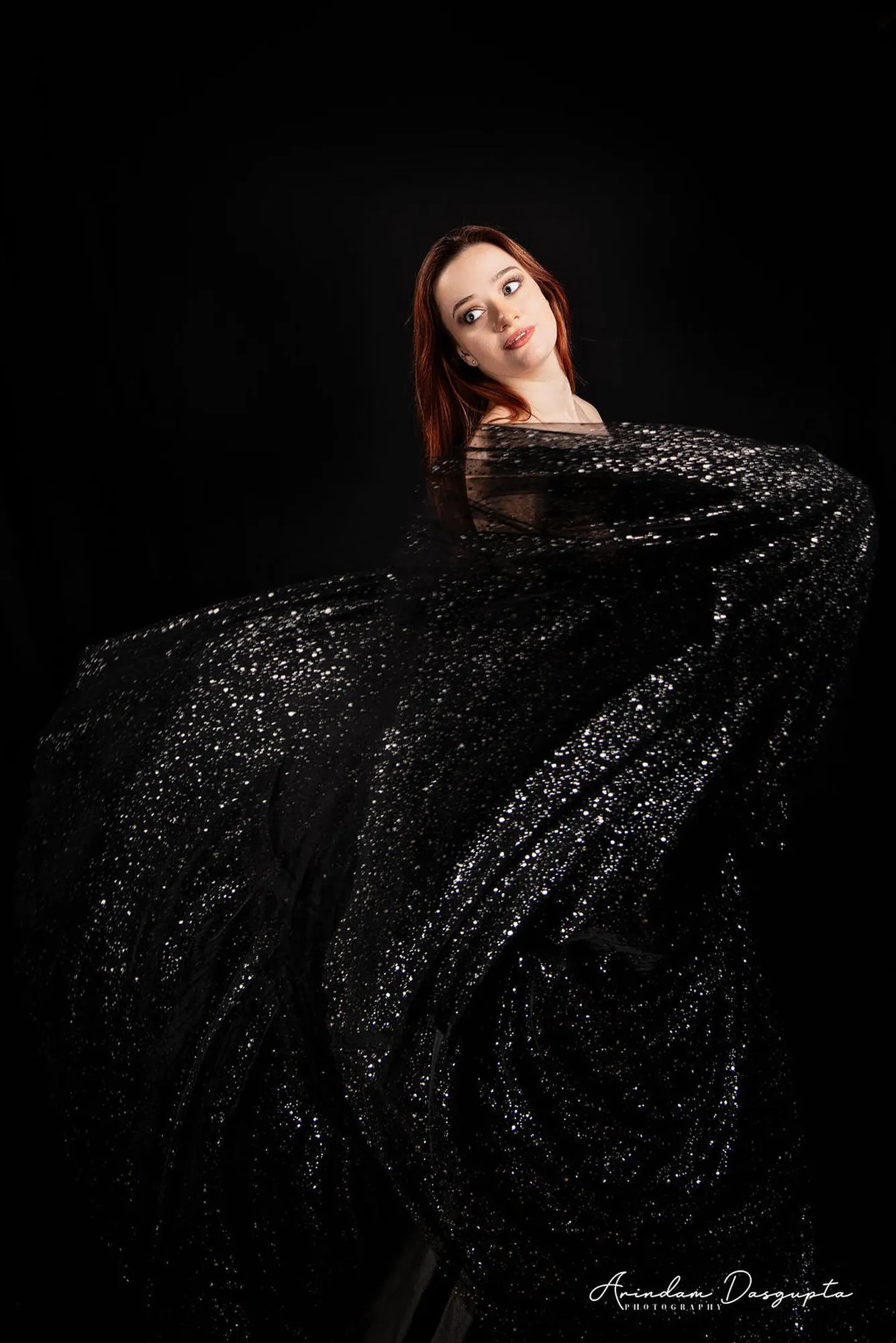 BLACK STRAPLESS SPARKLES 