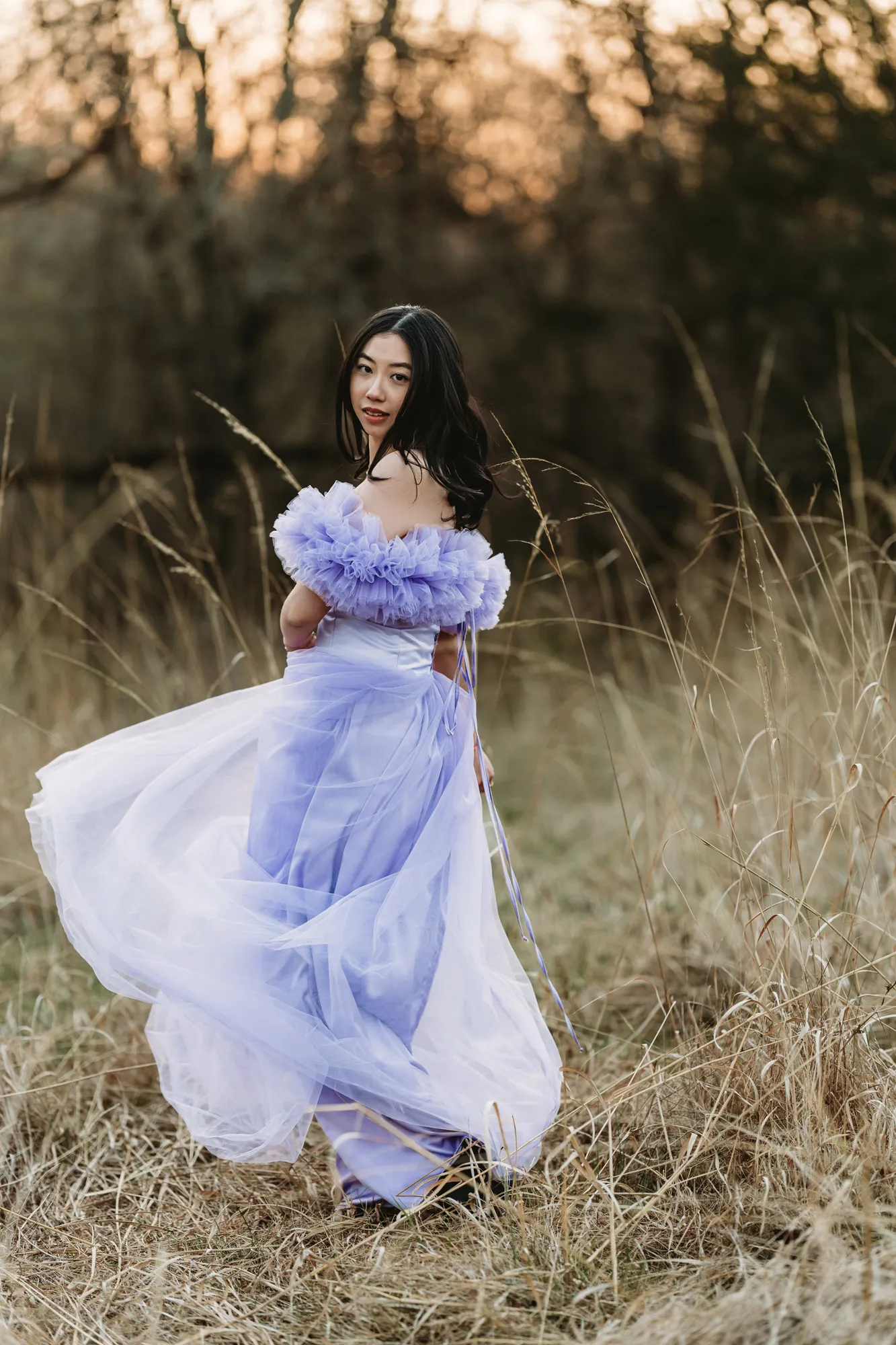 PURPLE OFF SHOULDER SHORT