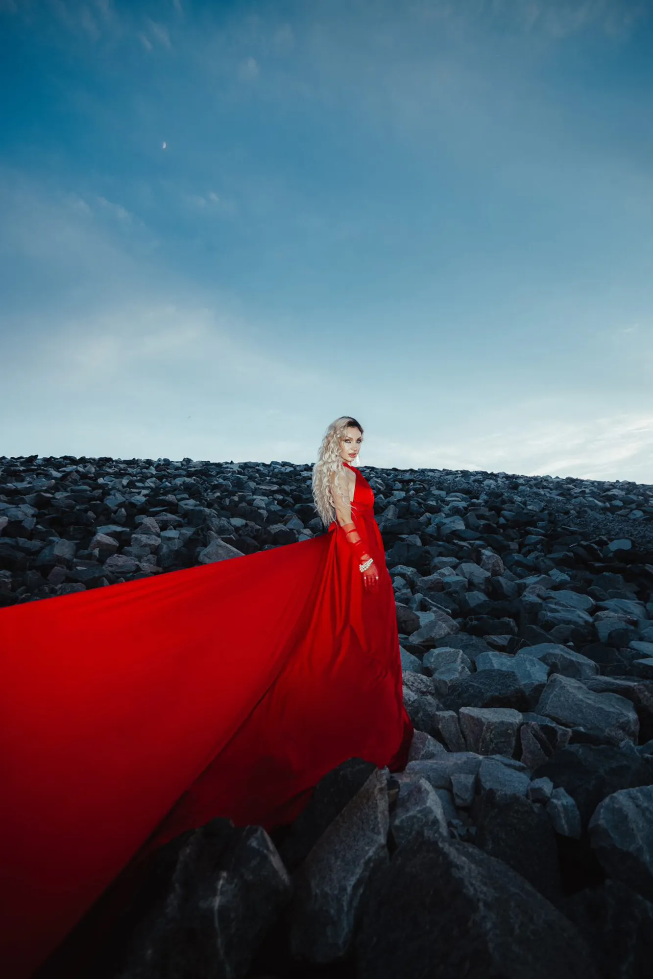 RED FLYING DRESS