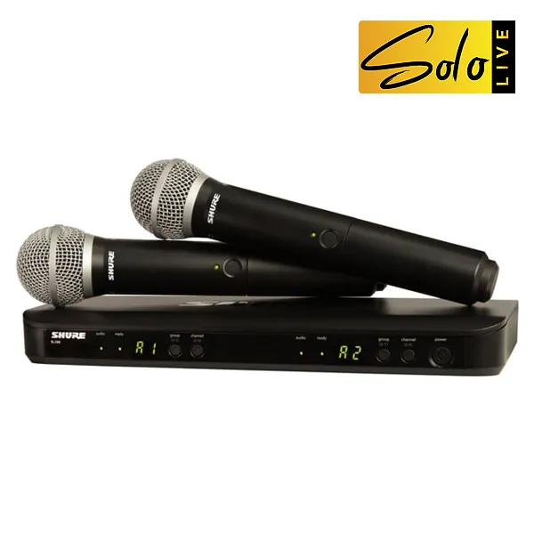 Hire - Shure BLX288PG58 M17 Dual Wireless Handheld Microphone