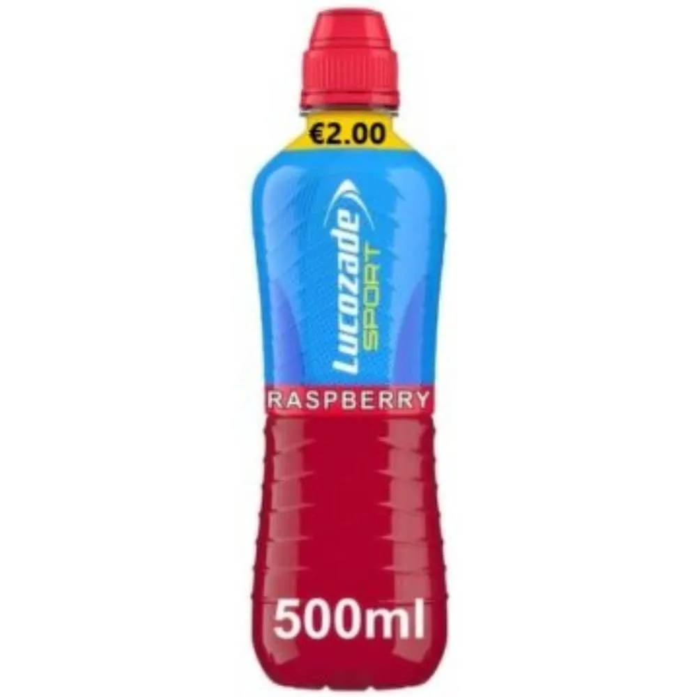 Lucozade Sport Still Raspberry 12 Pack (500ml Plastic Bottle)