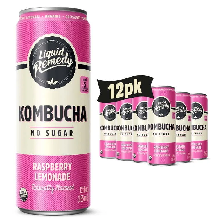 Remedy Kombucha Raspberry Lemonade 12 Pack (Can)