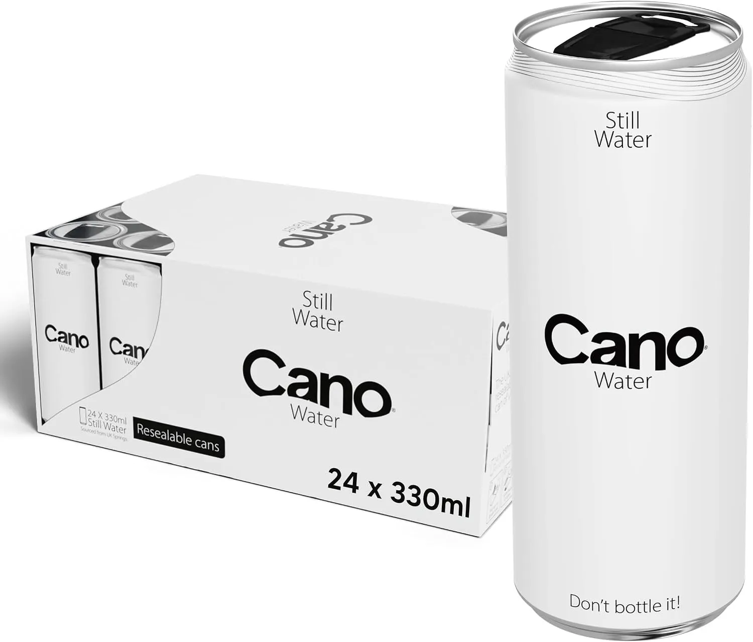 Cano Water Still 24 Pack (330ml Re-Sealable Can)