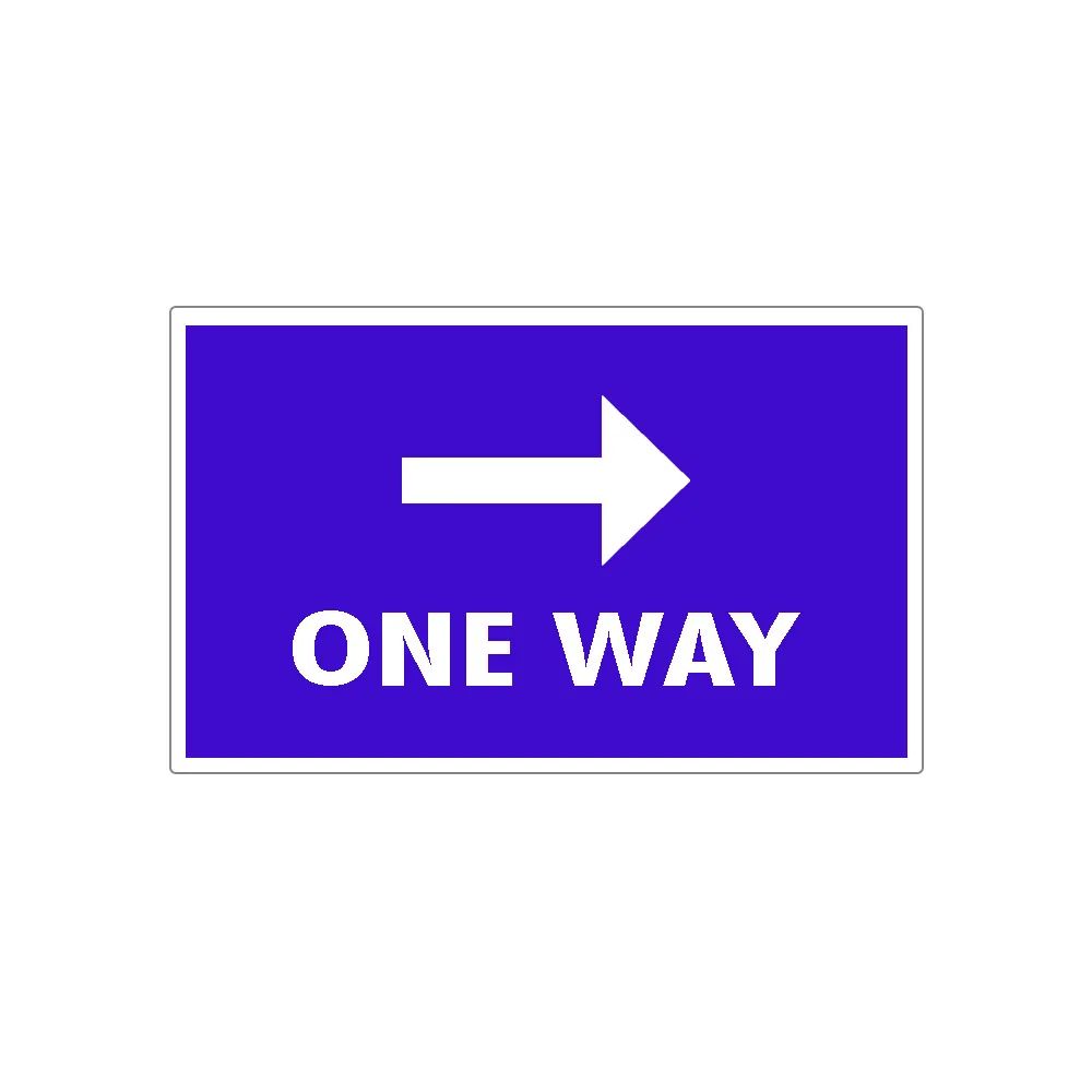 One Way Sign Blue