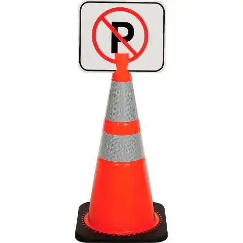 No Parking Cone Sign