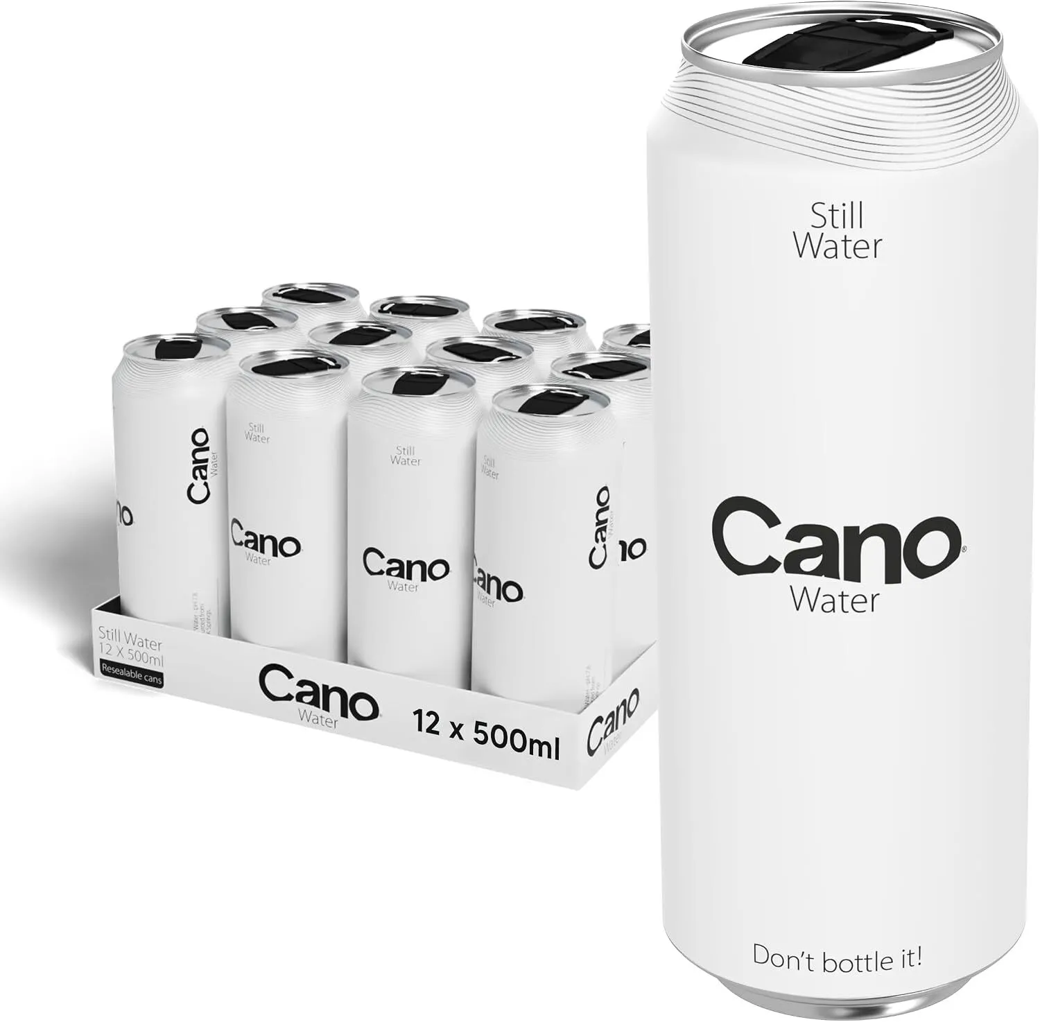Cano Water Sparkling 24 Pack  (330ml Re-Sealable Can)