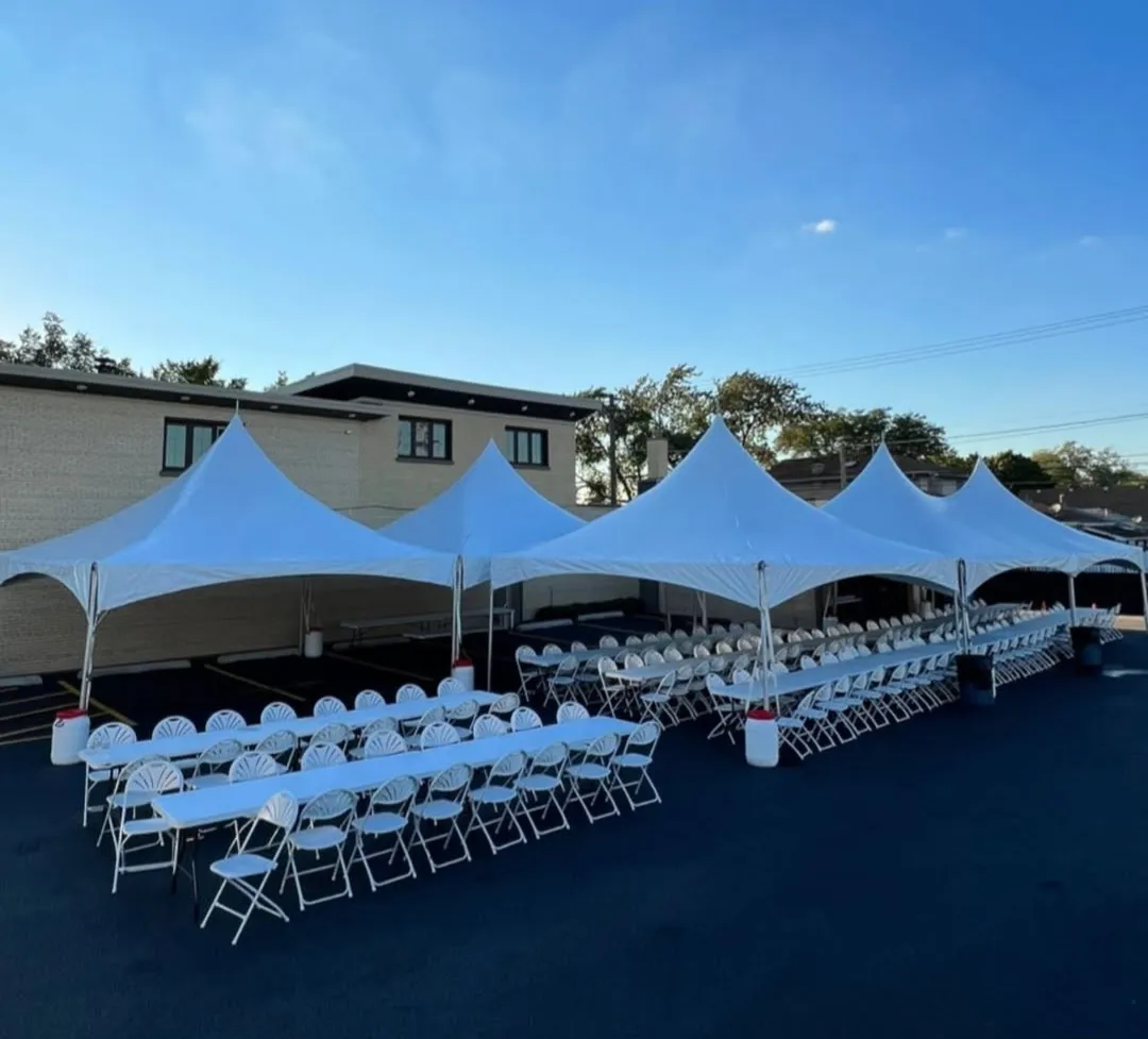 20 X 100 HIGH PEAK TENT INFORMATION & SEATING