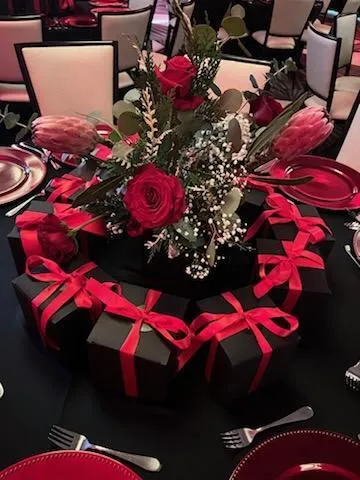 BEAUTIFUL PROTEA/ RED ROSE FLORAL ARRANGEMENT