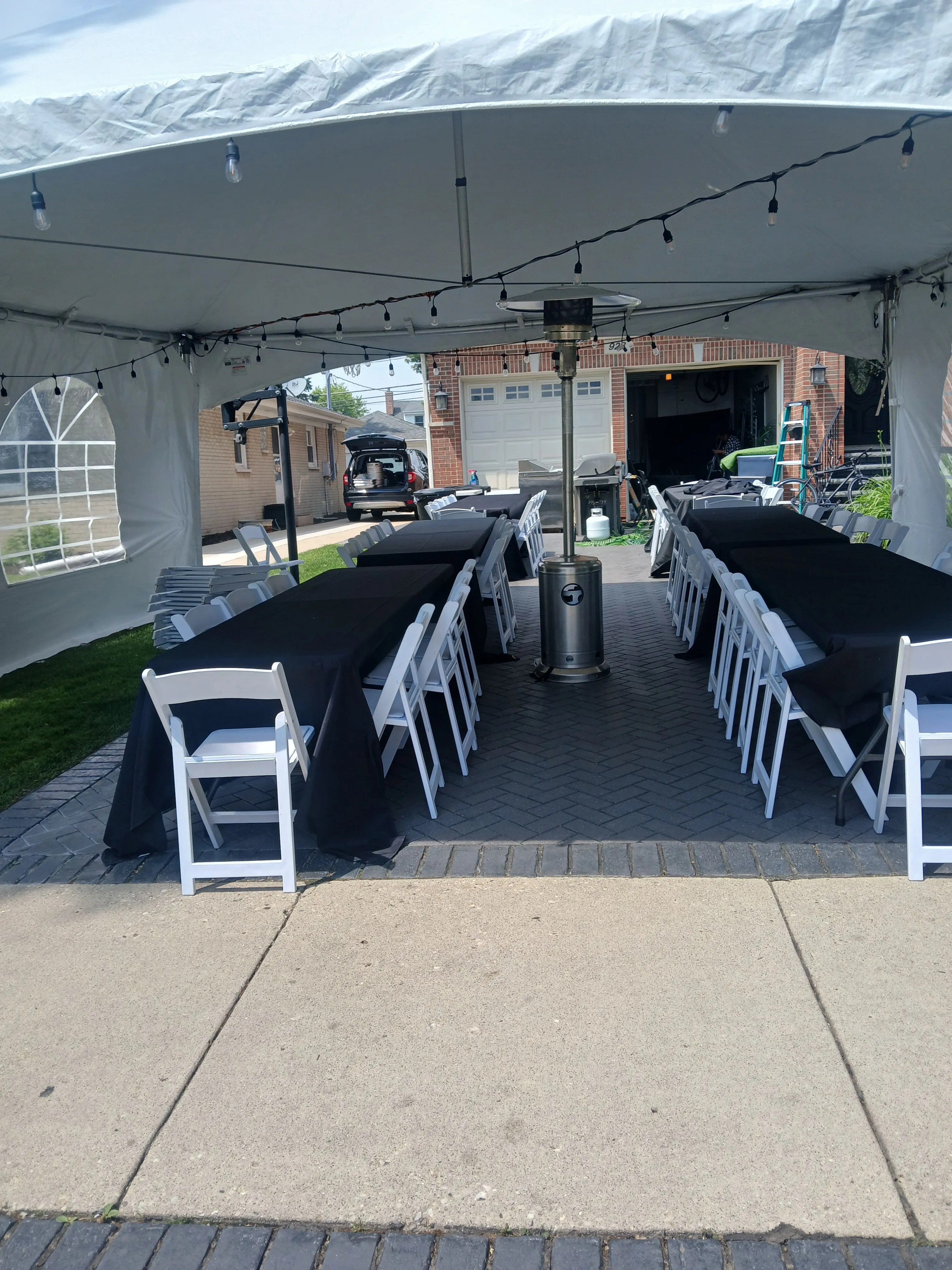 20 X 20 HIGH PEAK TENT INFORMATION & SEATING