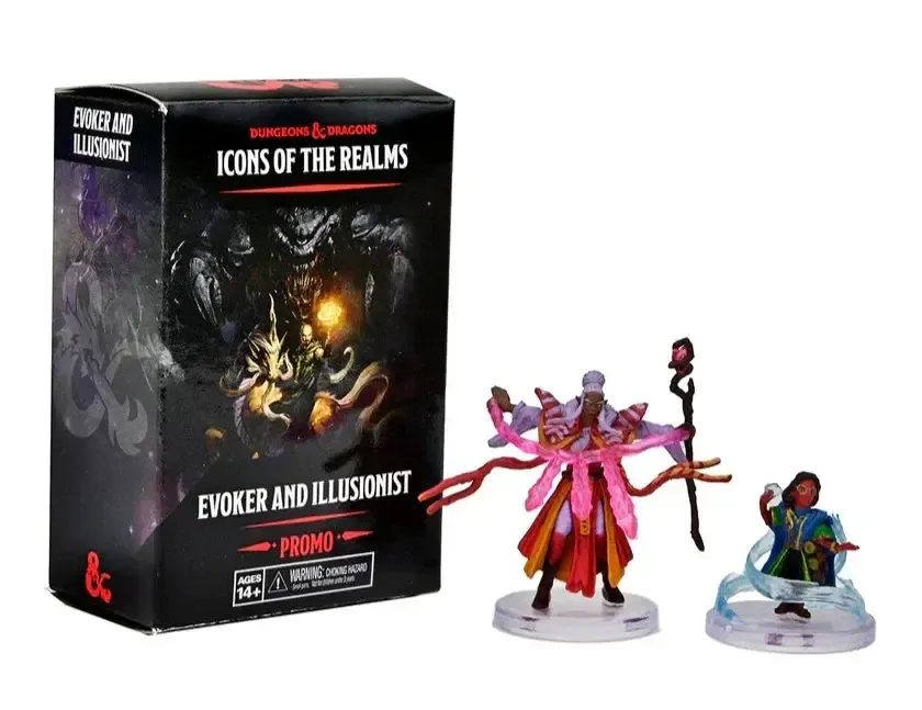 D&D Icons of the Realms: Evoker & Illusionist 2pk Promo Miniatures