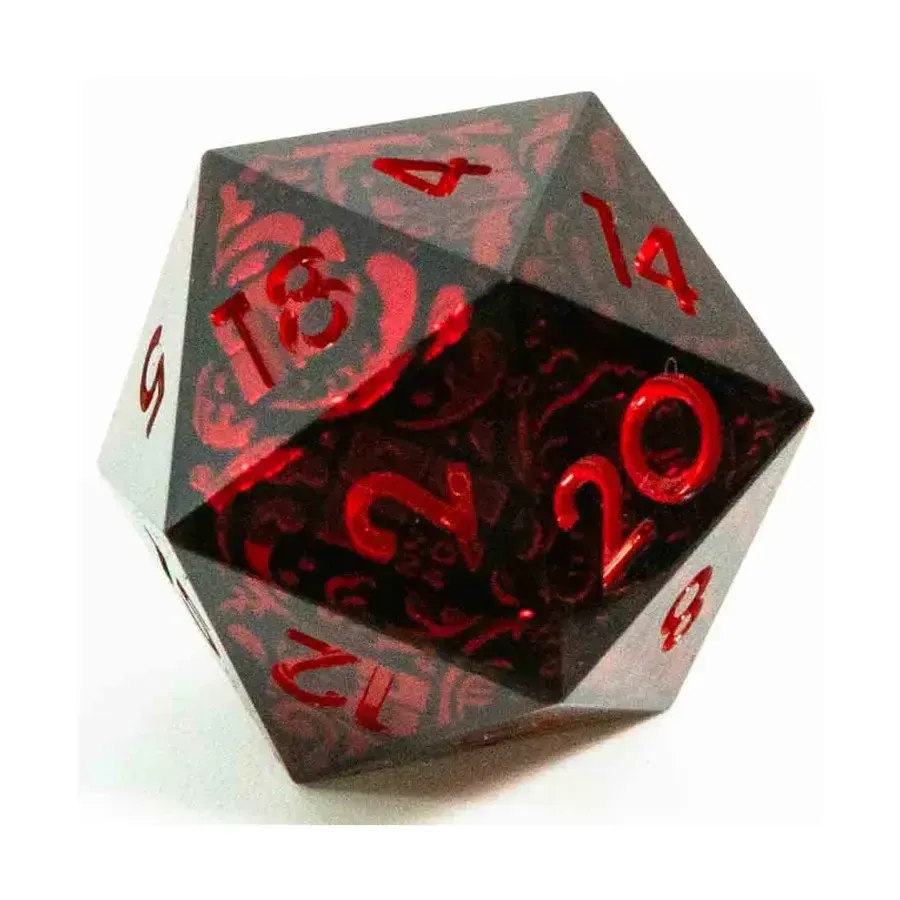 Dispel 2024 Free RPG Day Exclusive D20 Die - Iconic Rococo Red