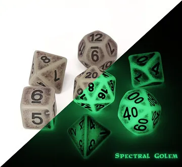 Polymer RPG Polyhedral Dice Set - Spectral Ancient (Die Hard Dice)