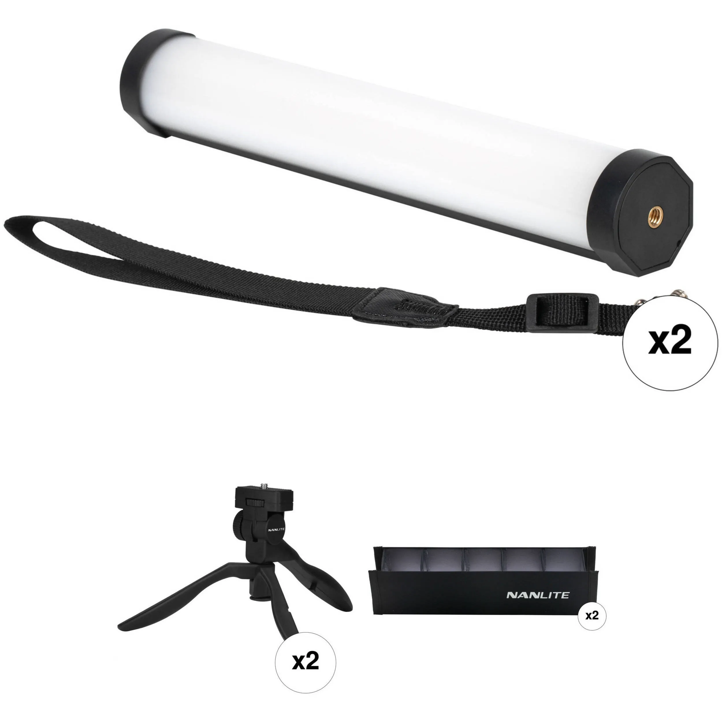 Nanlite PavoTube 6C 10" RGBWW LED Tube Kit w/Accessories