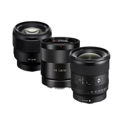 Sony F1.8 Lens Set (3 lens)