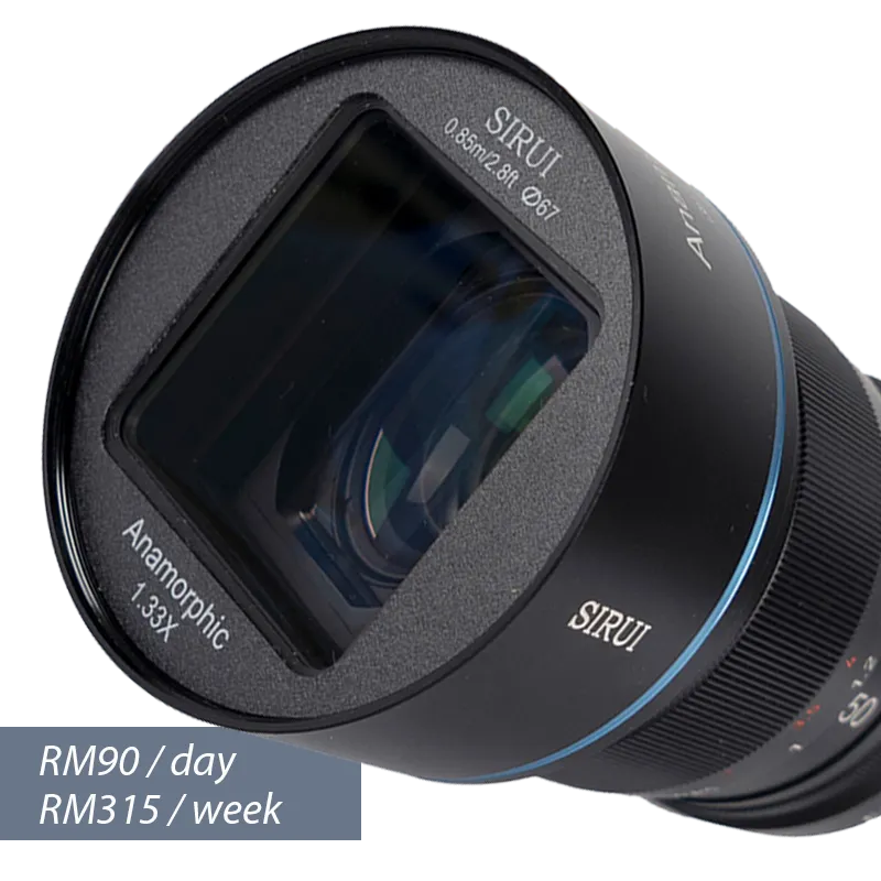 Sirui 50mm f1.8 Anamorphic 1.33x lens