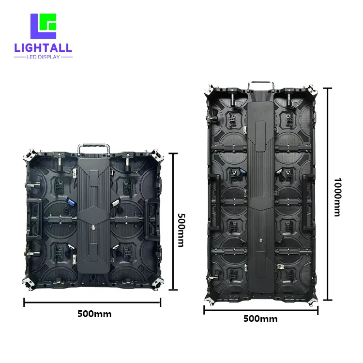 PAINEL LED P3.9 500X500 CAIXA 2M