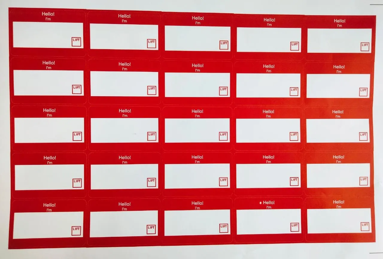 Sticker o Etiqueta Roja pz-204218